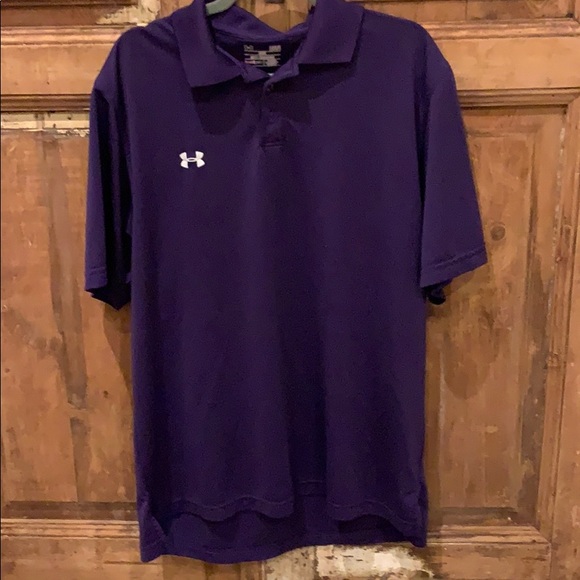 purple under armour polo